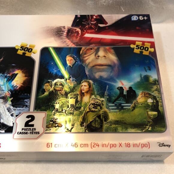New Star Wars puzzles 500pc each. Prime lenticular puzzle - Picture 3 of 8